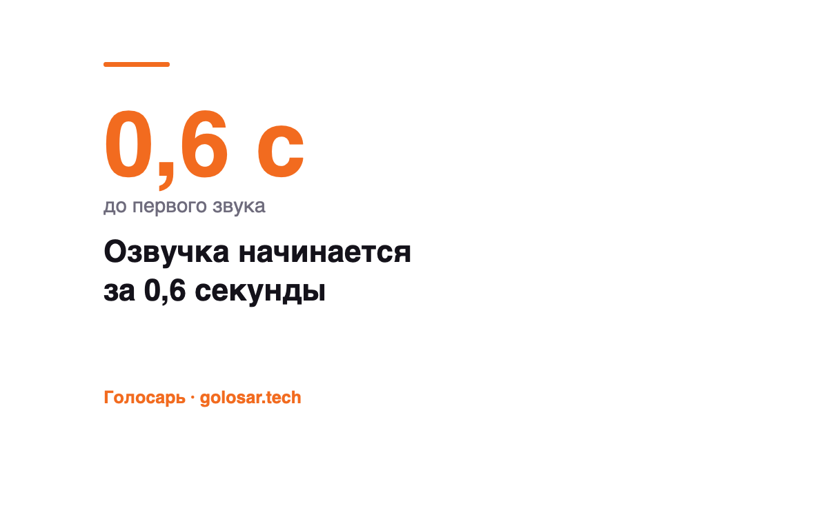 Озвучка начинается за 0,6 секунды