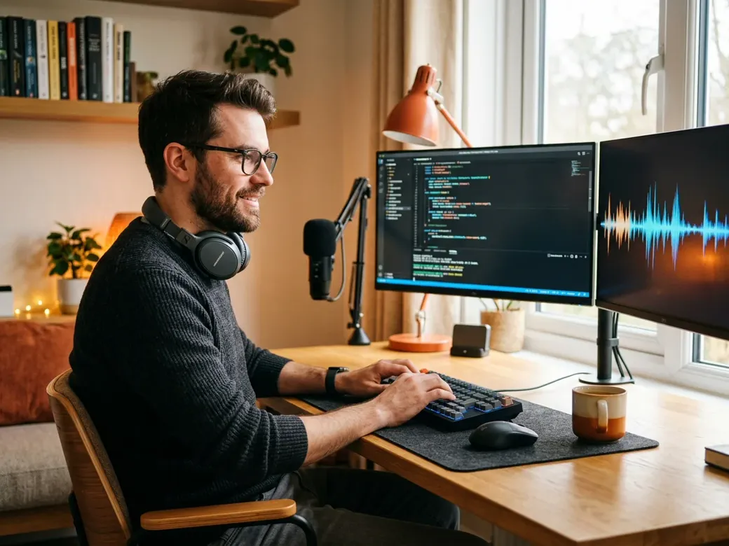 Разработчик подключает API синтеза речи